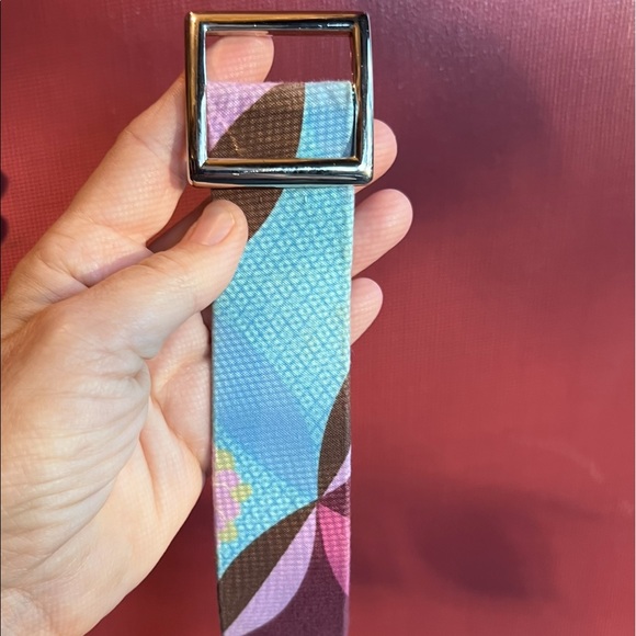 Belt- purple & blue fabric belt, AS Designs, fits small, 4/6 - Picture 6 of 16